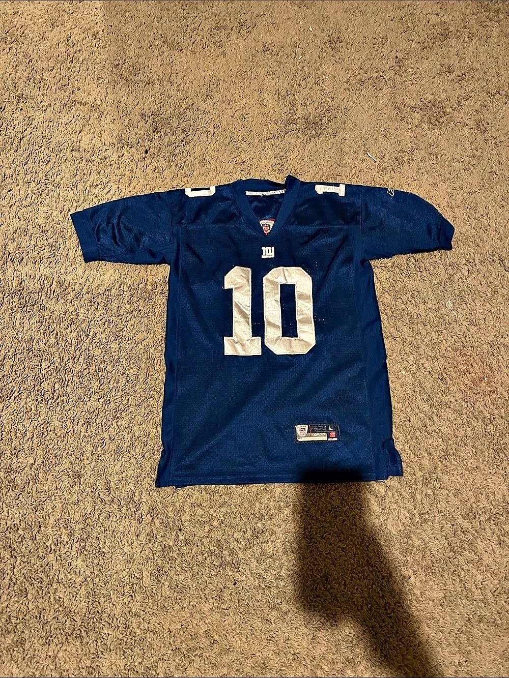 Reebok Eli Manning New York Giants Reebok NFL Equipment Jersey #10 Blue & Gold